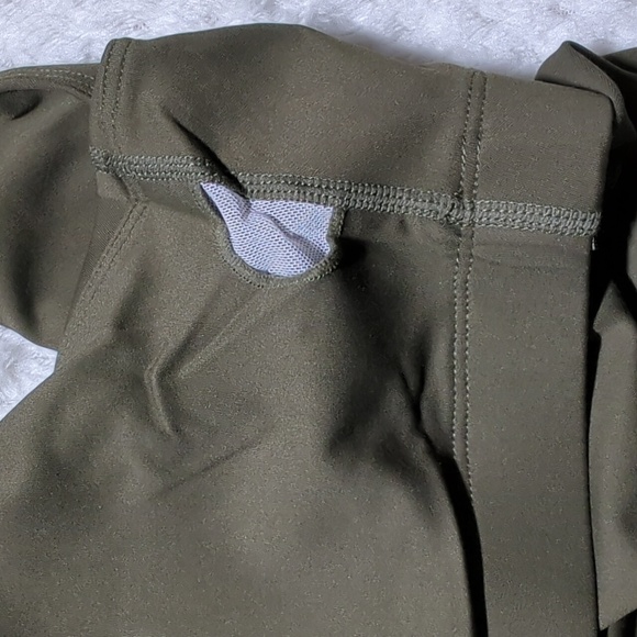 Fawnfit Long Length Lift Tank 2.0 With Built-In Bra In Olive Green - Picture 6 of 7